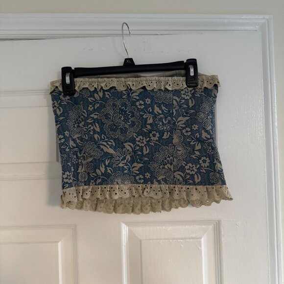 Princess Polly Dien Top Ornate - Blue & Tan - Picture 5 of 5